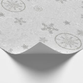 Papier Cadeau Snowflakes Sparkings Parties scintillant Blanc Noë (Coin)