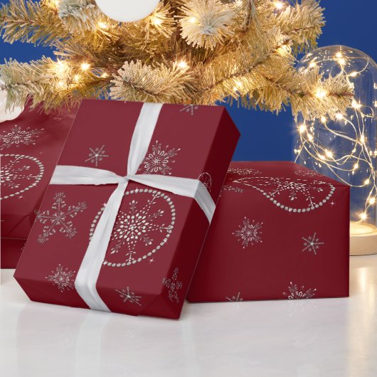 Papier Cadeau Snowflakes Sparkings Parties scintillant moderne N (Vacances)