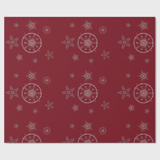 Papier Cadeau Snowflakes Sparkings Parties scintillant moderne N (Plat)