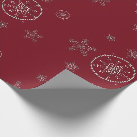 Papier Cadeau Snowflakes Sparkings Parties scintillant moderne N (Coin)