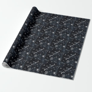 Papier Cadeau Snowflakes Winter Solstice Personnalisable