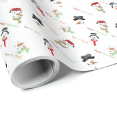 Papier Cadeau Snowman (Coin rond)