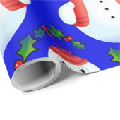 Papier Cadeau Snowman (Coin rond)