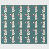 Papier Cadeau Snowman (Plat)