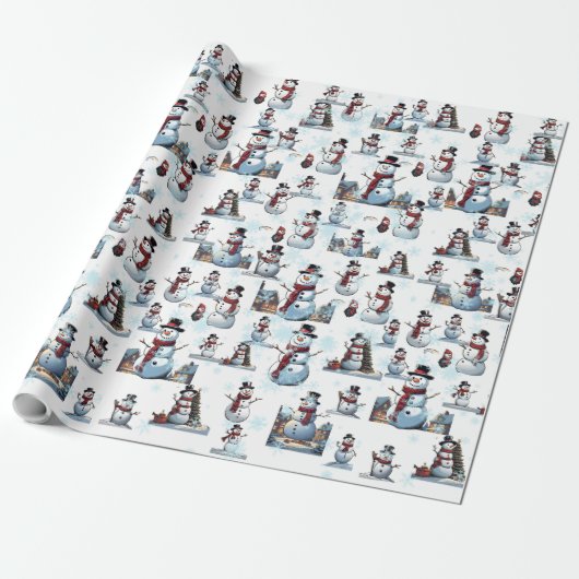 Papier Cadeau Snowman (Déroulé)