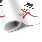 Papier Cadeau Snowman (Coin rond)