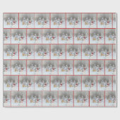 Papier Cadeau Snowman avec couronne de cerf (Plat)