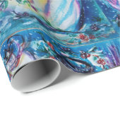 PAPIER CADEAU SNOWMAN AVEC OWL HIVER VACANCES SALUTAIRES (Coin rond)