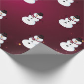 Papier Cadeau Snowman Avec Rouge Casquette (Coin)