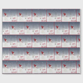 Papier Cadeau Snowman Avec Star De Noël (Plat)