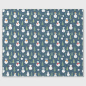 Papier Cadeau Snowman Cats Motif de vacances (Plat)