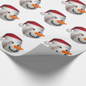 Papier Cadeau Snowman de baseball de Noël (Coin)