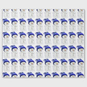 Papier Cadeau Snowman de Noël (Plat)