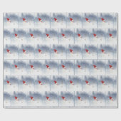 Papier Cadeau Snowman de Noël avec Gold Star (Plat)