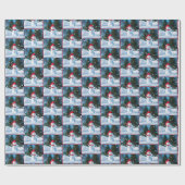 Papier Cadeau Snowman De Vacances Avec Bowtie (Plat)