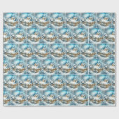 Papier Cadeau Snowman et le chalet d'hiver (Plat)