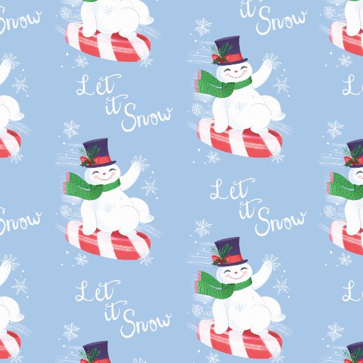Papier Cadeau Snowman et Pepperment Blue