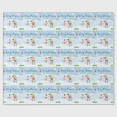 Papier Cadeau Snowman et Reindeer (Plat)