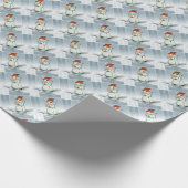 Papier Cadeau Snowman et Snowflakes (Coin)