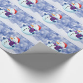 Papier Cadeau Snowman hiver Joyeux Noël neige (Coin)