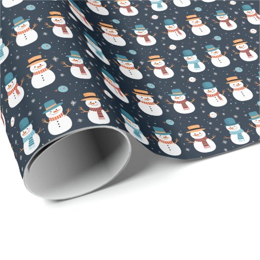 Papier Cadeau Snowman Magic : Frosty Fun (Coin rond)