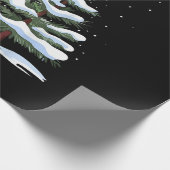 Papier Cadeau Snowman Merry Christmas Santa Claus Tree Snow Fami (Coin)