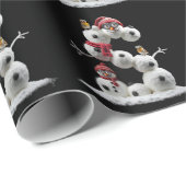 Papier Cadeau Snowman-minion en forme de S (Coin rond)