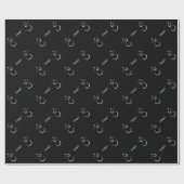 Papier Cadeau SNOWMAN PRÉSENTE Text Hug Black (Plat)