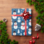 Papier Cadeau Snowman Serenity Blue Christmas Tree<br><div class="desc">Transformez votre sapin de Noël en un merveilleux pays d'hiver grâce à notre enveloppement d'arbre de Noël bleu "Snowman Serenity". Ce décor enchanteur est conçu pour imprégner votre décor de vacances d'un charme serein et glacé, avec d'adorables motifs de bonhomme de neige sur fond bleu apaisant. Conçu avec soin, cet...</div>