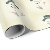Papier Cadeau Snowman souriant (Coin rond)