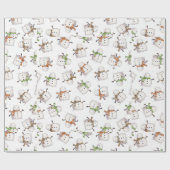 Papier Cadeau Snowman Sur White Arrière - plan Noël Saison (Plat)