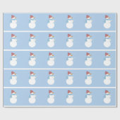Papier Cadeau Snowman tenant un flocon de neige magique (Plat)