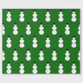 Papier Cadeau Snowman tiré (Plat)