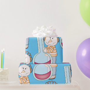 Papier Cadeau Snowman Vérifie La Température