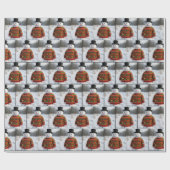 Papier Cadeau Snowman Wearing an Christmas Ugly Sweater (Plat)