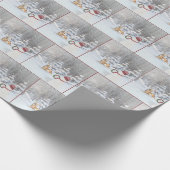 Papier Cadeau Snowman With Christmas Wreath for a Deer (Coin)