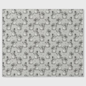 Papier Cadeau Snowman Wrapping Paper (Plat)