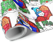 PAPIER CADEAU SNOWMANS L'HISTOIRE DU LIEU (Coin rond)