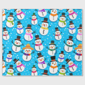 Papier Cadeau snowmen (Plat)
