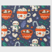 Papier Cadeau "Snowmen & Chocolat chaud" (Plat)