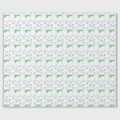 Papier Cadeau Snowmen mignons aux flocons de neige (Plat)