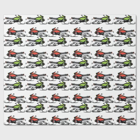 Papier Cadeau Snowmobile (Plat)