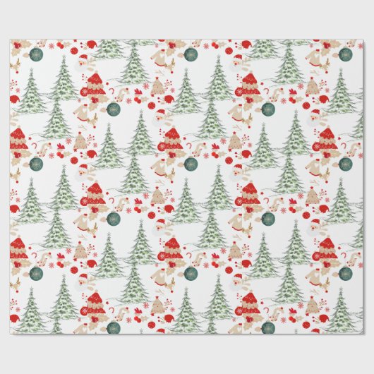 Papier Cadeau Snowy Christmas Wrap (Plat)
