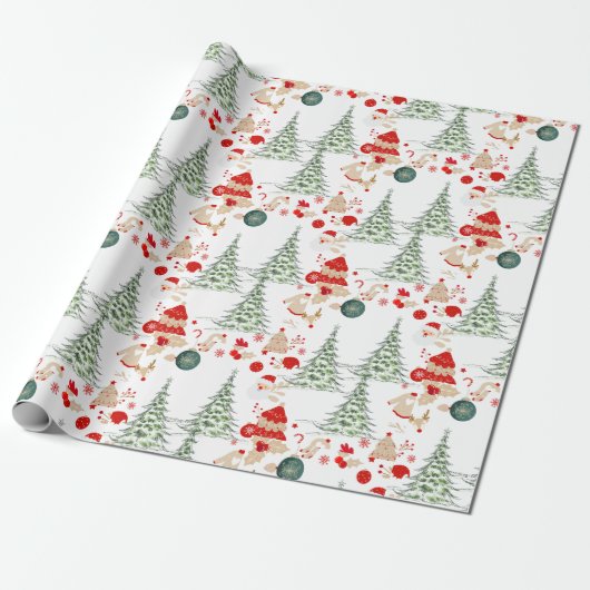 Papier Cadeau Snowy Christmas Wrap (Déroulé)