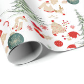 Papier Cadeau Snowy Christmas Wrap (Coin rond)