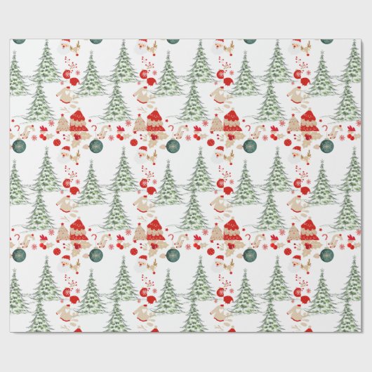 Papier Cadeau Snowy Christmas Wrap (Plat)