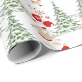 Papier Cadeau Snowy Christmas Wrap (Coin rond)