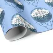 Papier Cadeau Snowy Mountain Pine Tree Nature Adventure Extérieu (Coin rond)