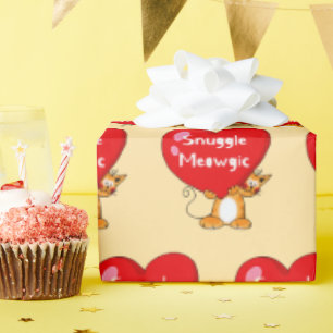 Papier Cadeau Snuggle Meowgic Funny Chat Pun Art