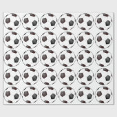 Papier Cadeau Soccer Balls (Plat)